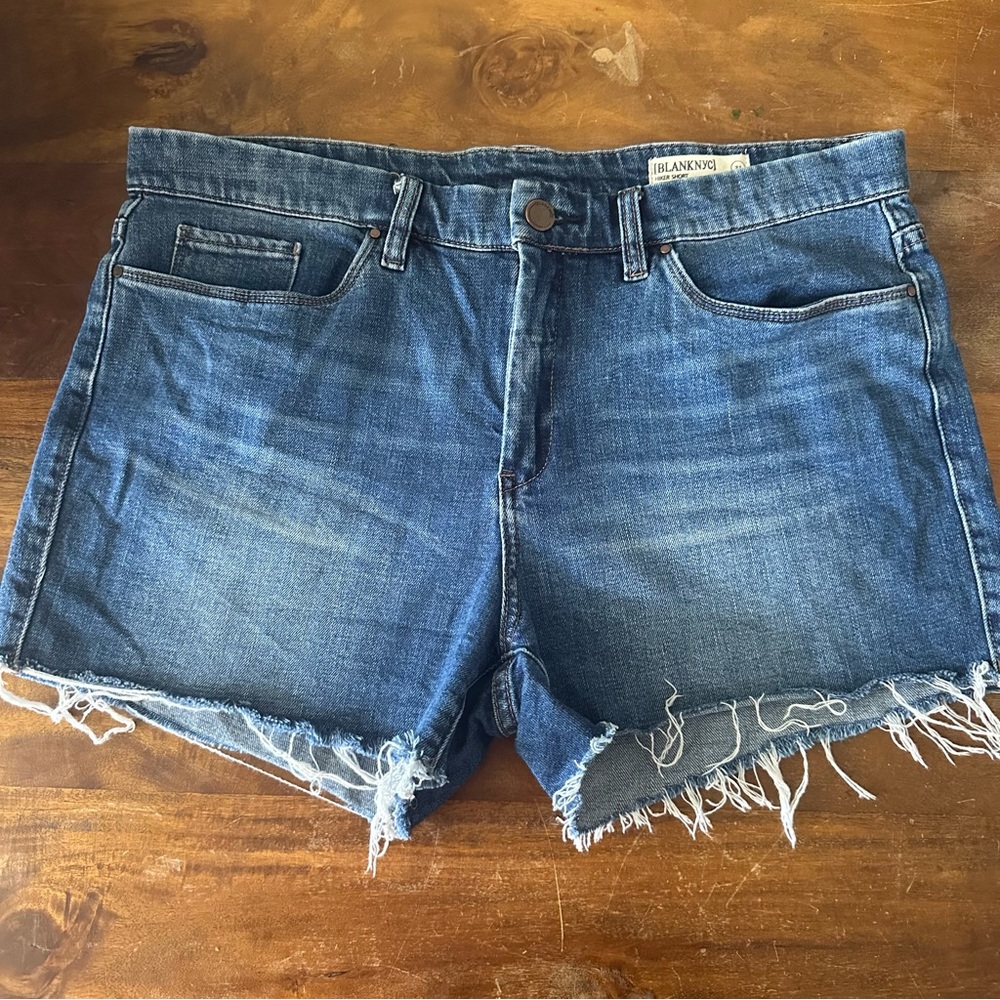 Blank NYC‎ Hiker Frayed Hem Blue Jean Shorts size 31